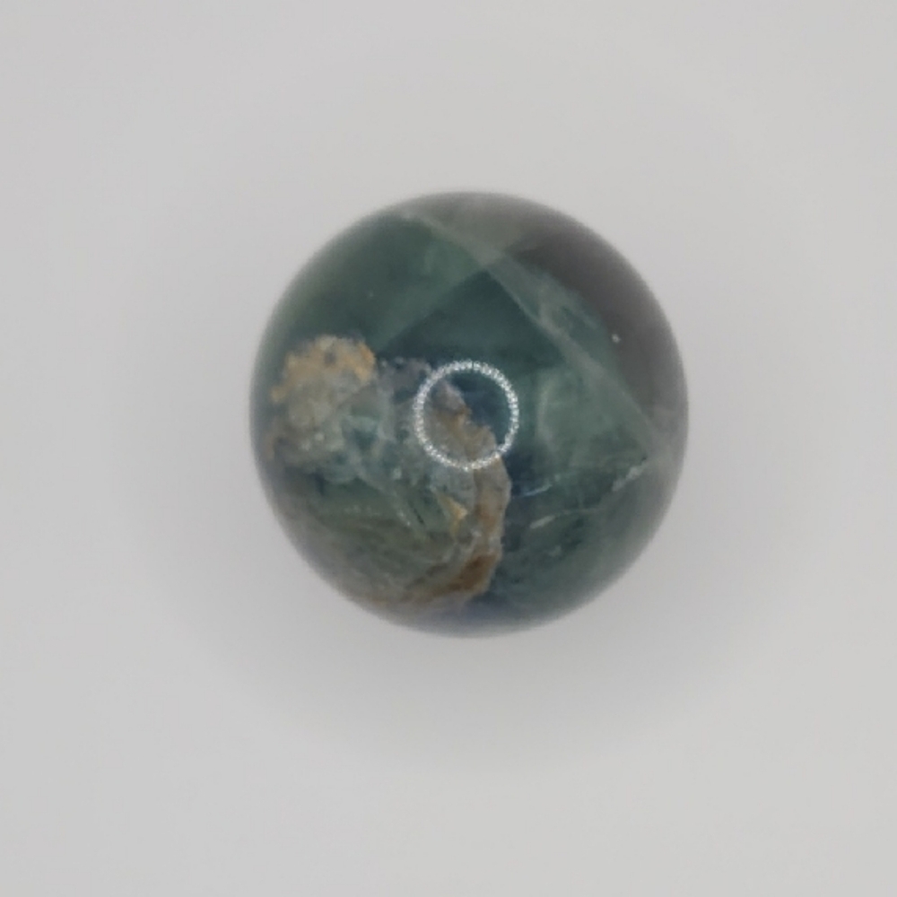 Elegant Green Fluorite Crystal Sphere on Stand - Picture 2 of 5
